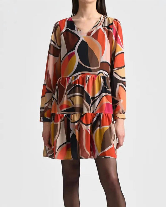 Molly Bracken - Bomb Fire Tiered Long Sleeve Dress