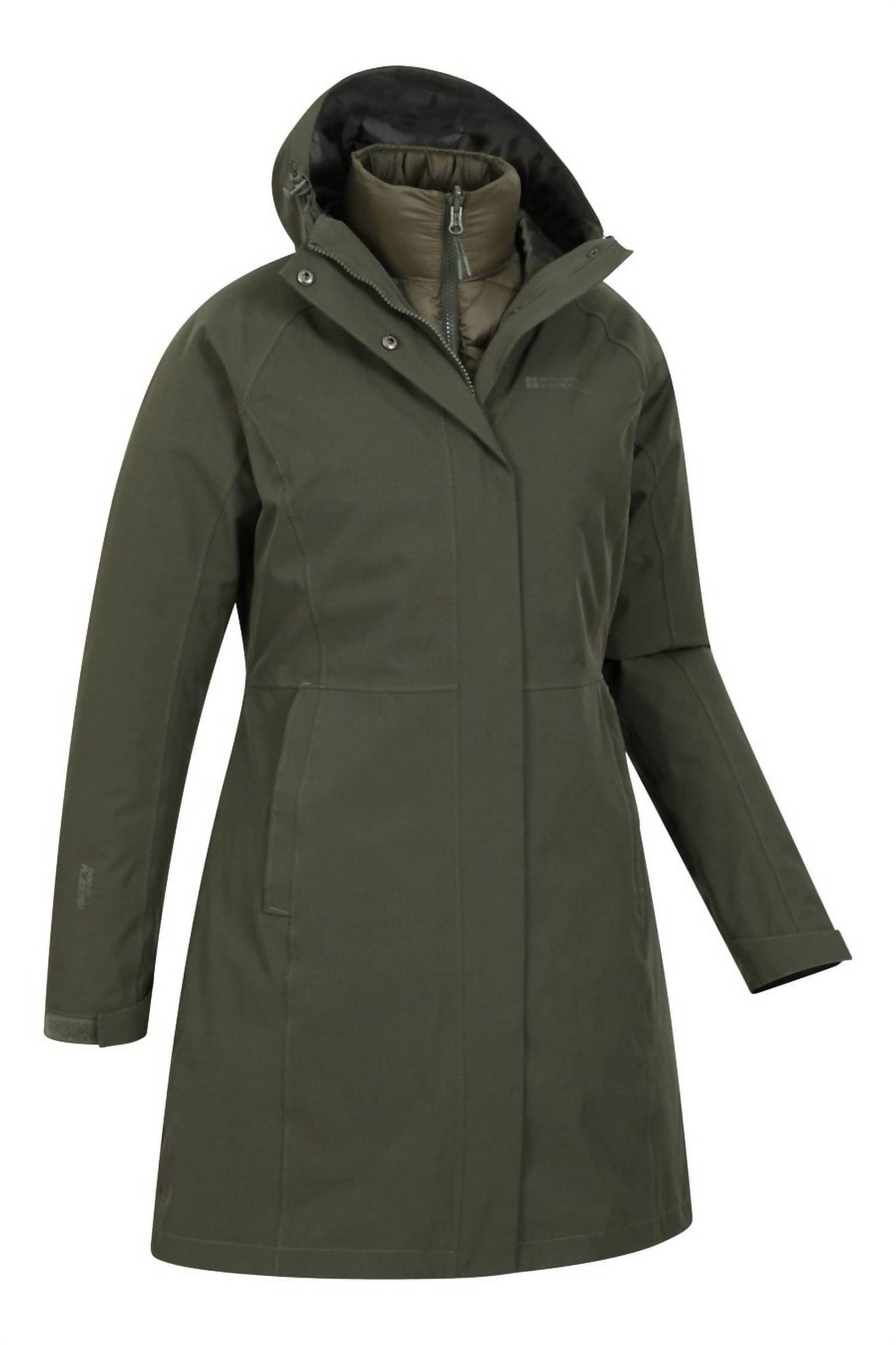 Mountain Hardwear Alaskan 3-in-1 Waterproof Coat in 1 waterproof coat women s in green - women's jacket - alternate view