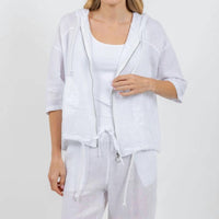 Elliott Lauren - Zip Front Linen Jacket