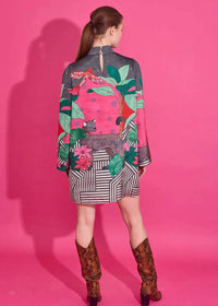Alden Adair Emery Mini Dress in colony stripe - women's dress - alternate view