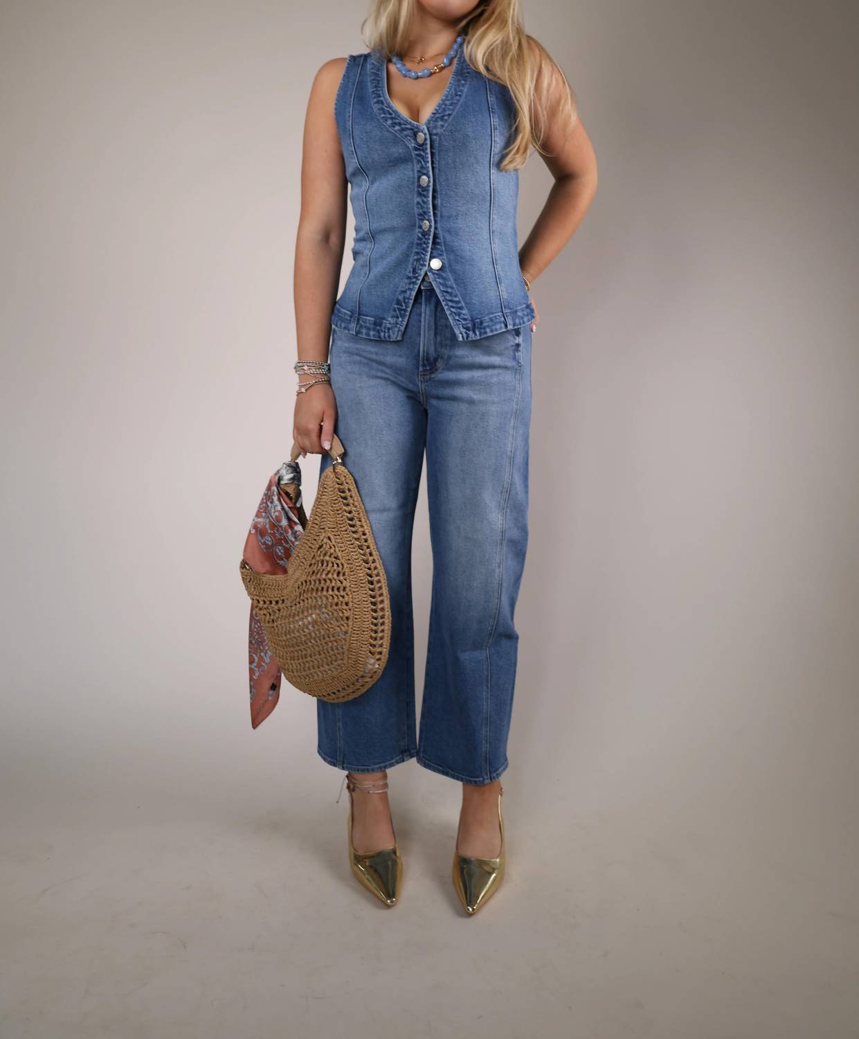 Z Supply - Women's Luna High Rise Bowed Crop Jeans