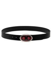 Salvatore Ferragamo - Men's Oval Ganigini Buckle Leather Belt