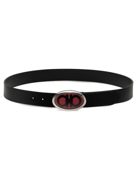 Salvatore Ferragamo - Men's Oval Ganigini Buckle Leather Belt