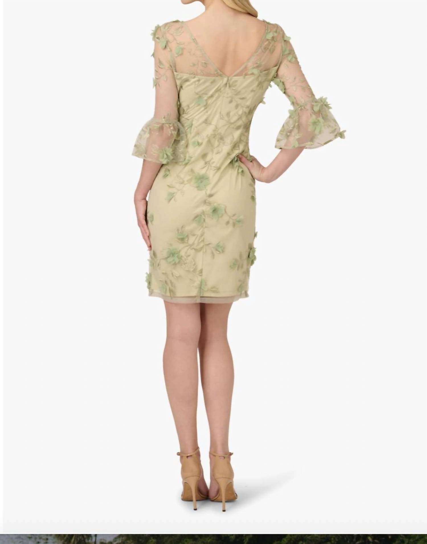 Adrianna Papell - Floral Embroidery Sheath Dress
