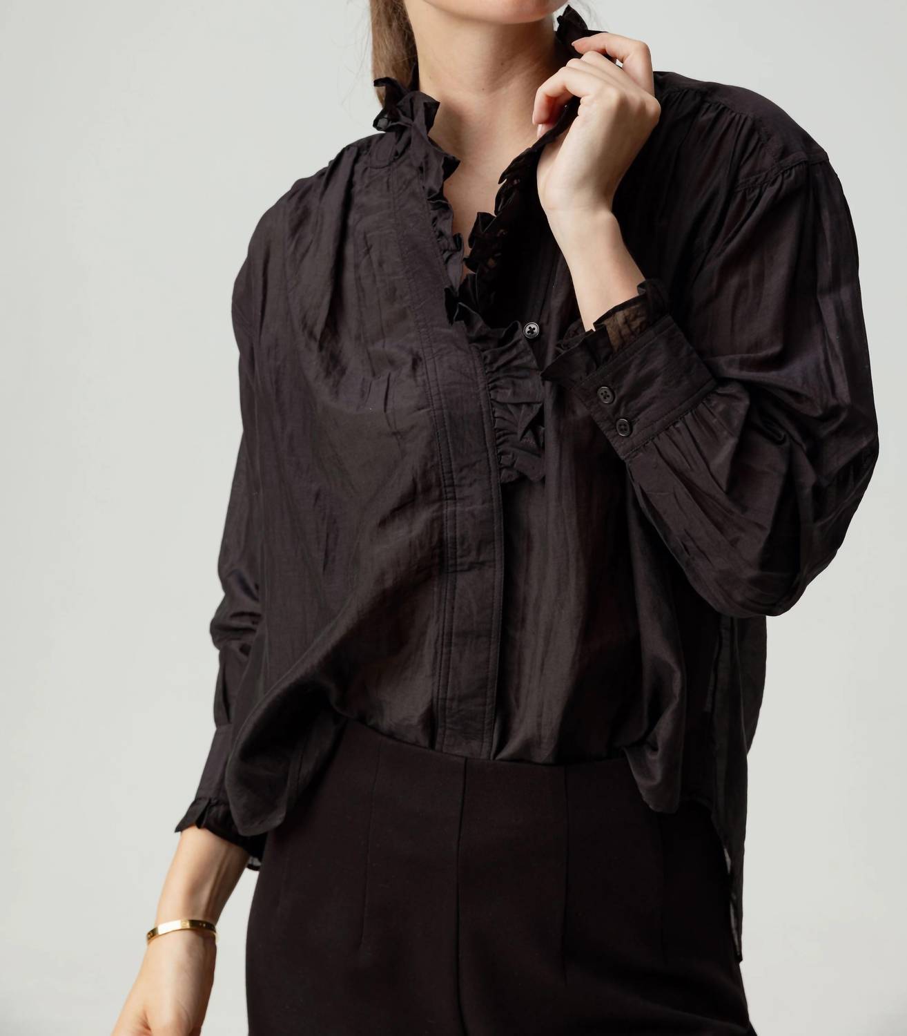 Sundays - Prim Ruffle Placket Shirt
