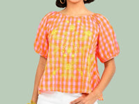 Ivy Jane - Cecile Sunny Floral Check Top