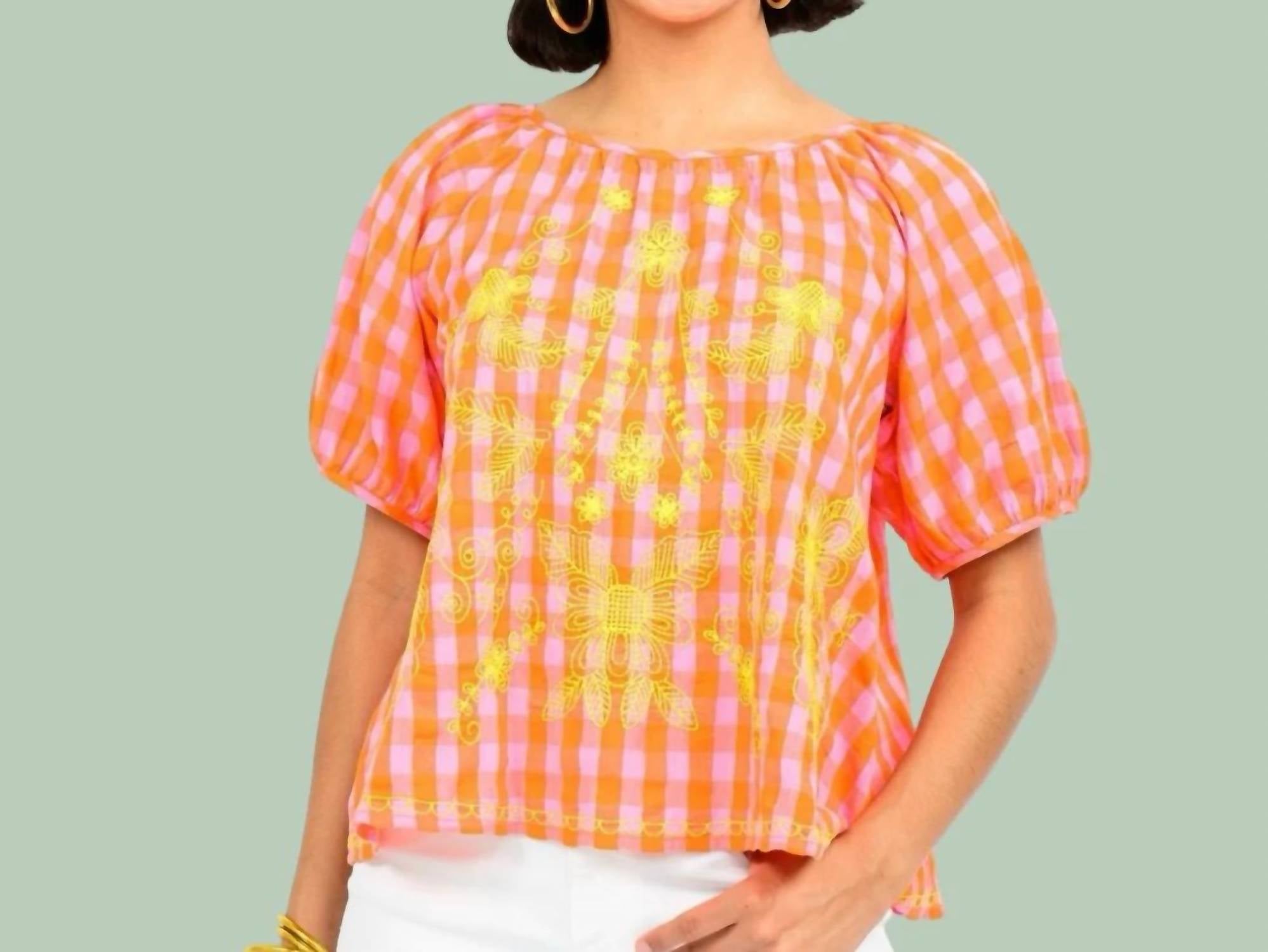Ivy Jane - Cecile Sunny Floral Check Top