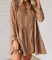 Lovesoft - Peter Pan Collar Mini Shirt Dress