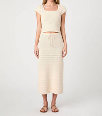 French Connection - Nellis Cotton Side Slit Skirt