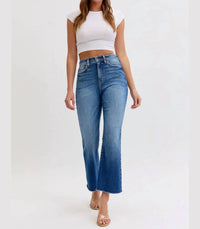 Cello - High Rise Crop Flare Jeans