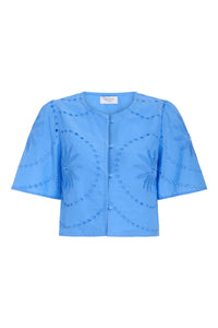 Olivia by Livro Heidi Top in azul lace - women's blouse - view 4