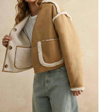 Miou Muse - Women's Sherpa & Suede Reversible Jacket