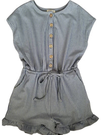 Hayden La - Girl's Buttoned Stripe Knit Romper