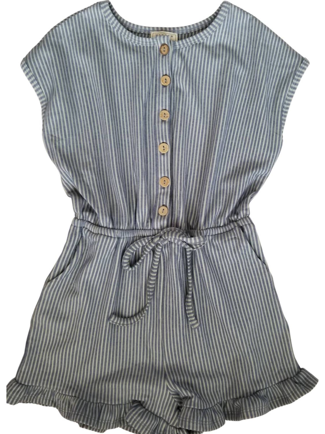Hayden La - Girl's Buttoned Stripe Knit Romper