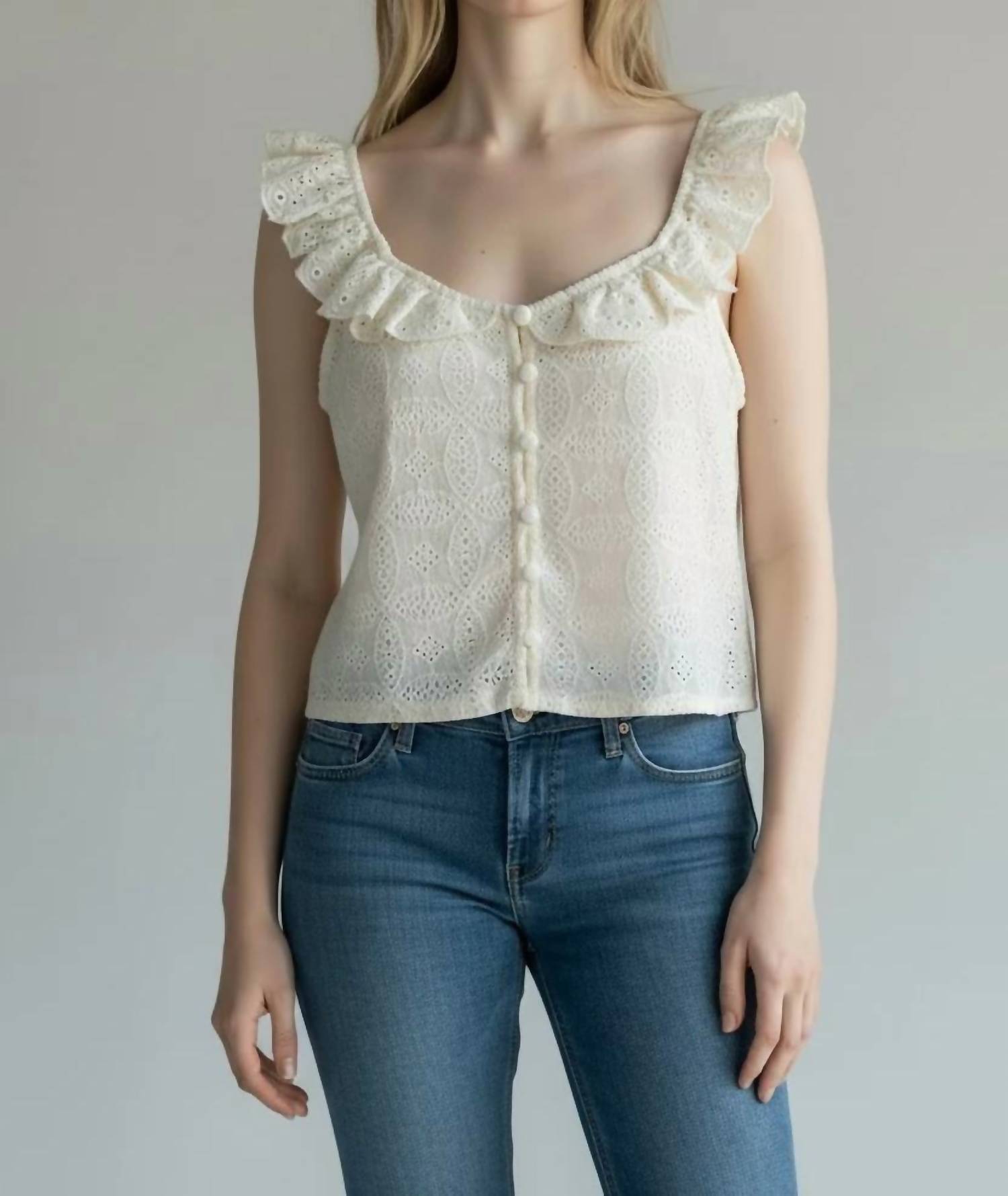 Dex - Eyelet Tank Top