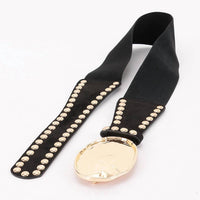 3Am By H&D Accessories - Women's Studded Faux Suede Elastic Belt