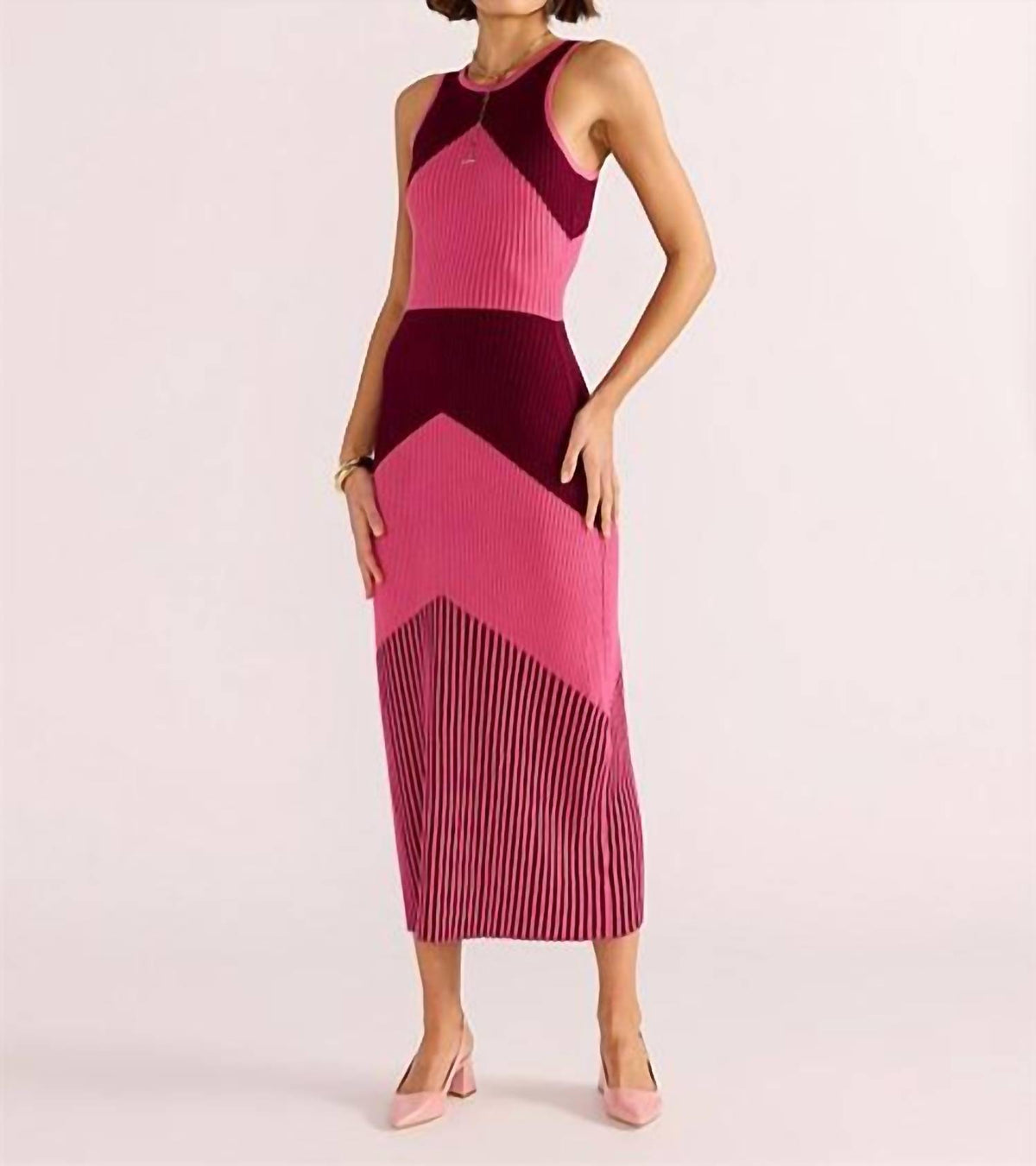 Minkpink - Emeris Intarsia Knit Dress