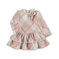 Mayoral - Kid's Tiered Ruffle Neck Plaid Dress