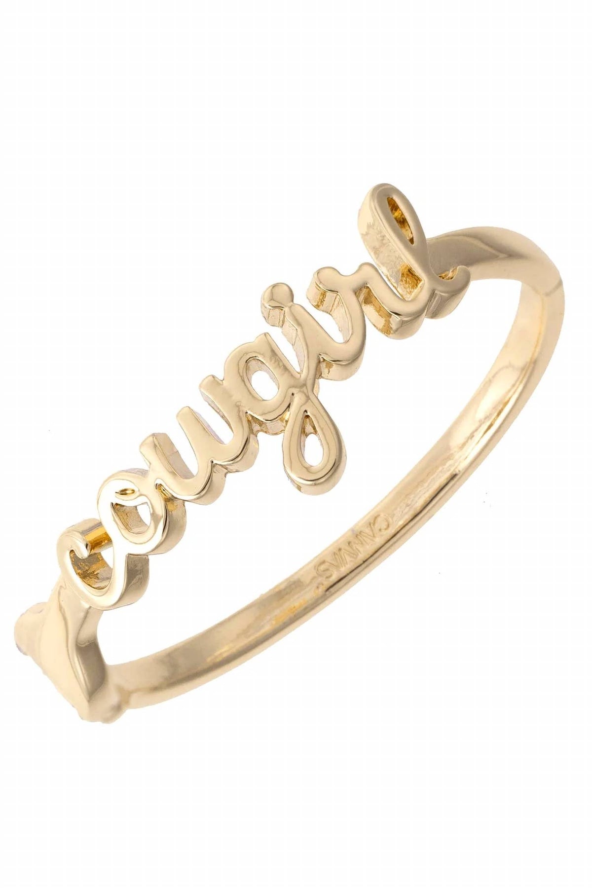 Canvas Style - Women's Cowgirl Cursive Hinge Bangle