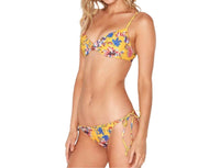 L*SPACE Pacific Bloom Missy Bikini Top in sunshine gold - women's swimwear - detail view