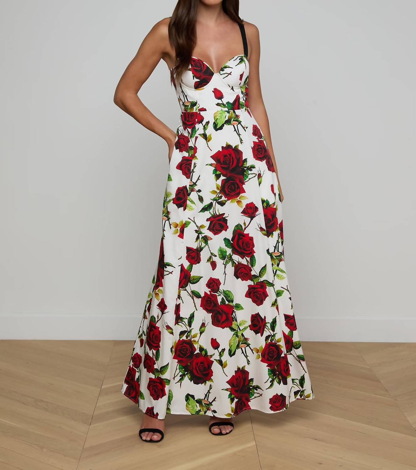 L'Agence - Sutton Beaded Strap Gown