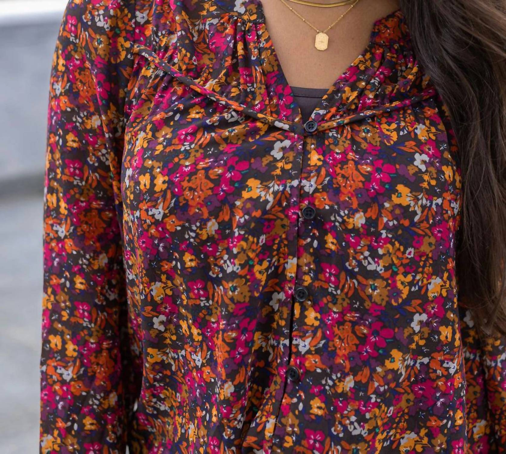 Grace And Lace - Autumn Eve Chiffon Top