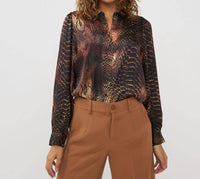 ESQUALO Basic Blouse in sneaky eve - women's blouse