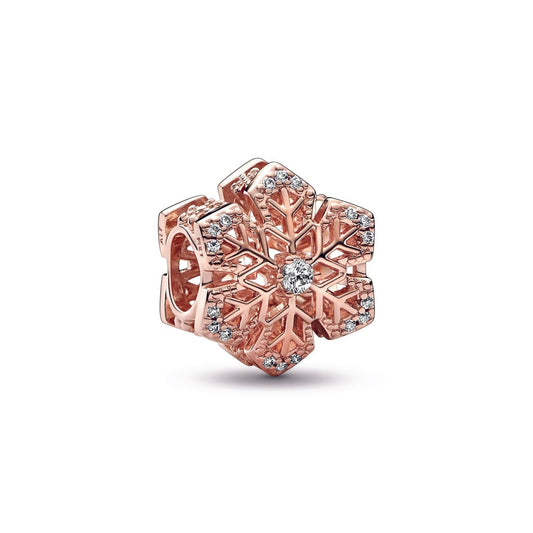 Pandora - Festive Snowflake Rose Charm
