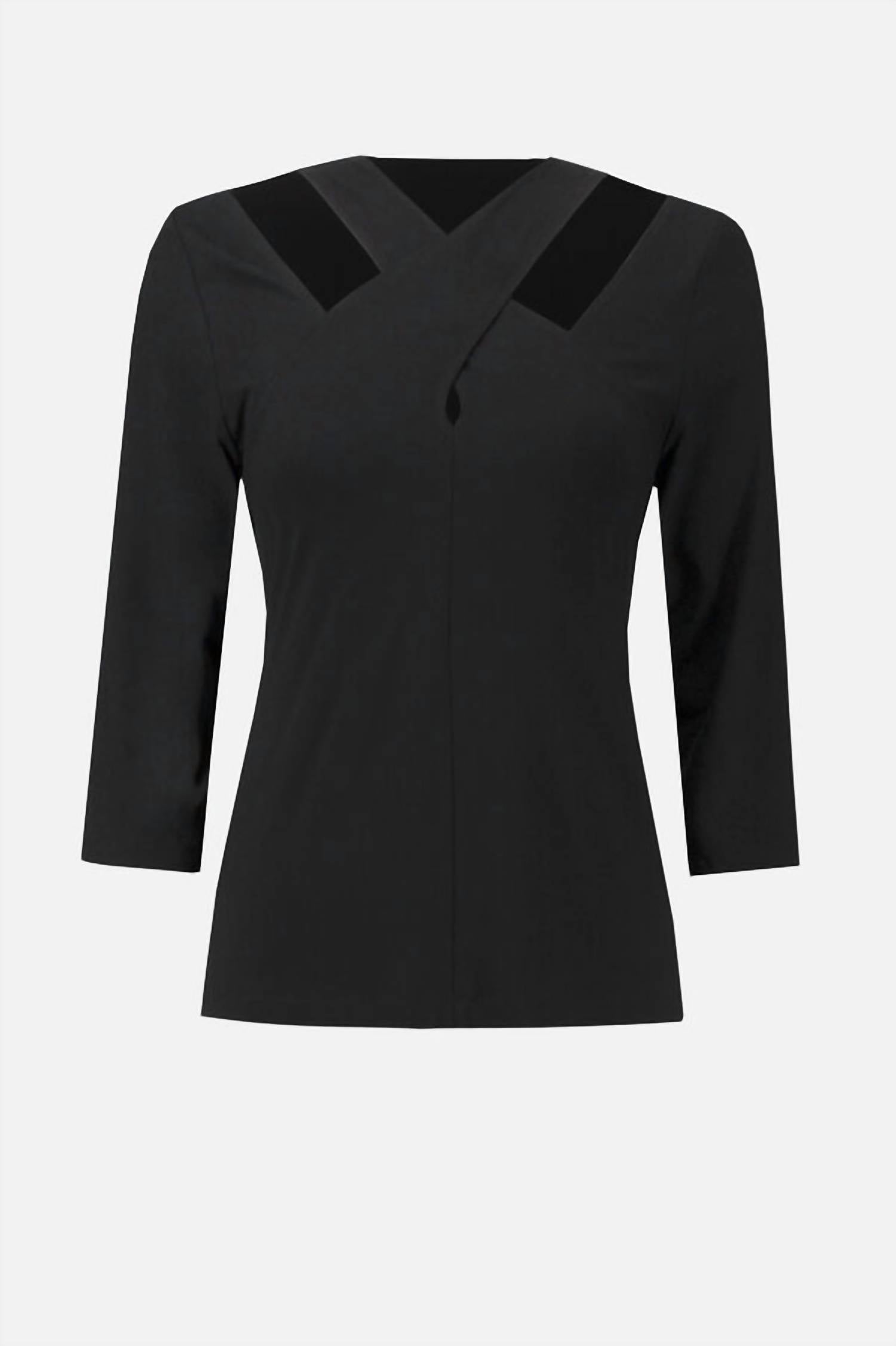 Joseph Ribkoff - V-neck Cut-out Pullover Top