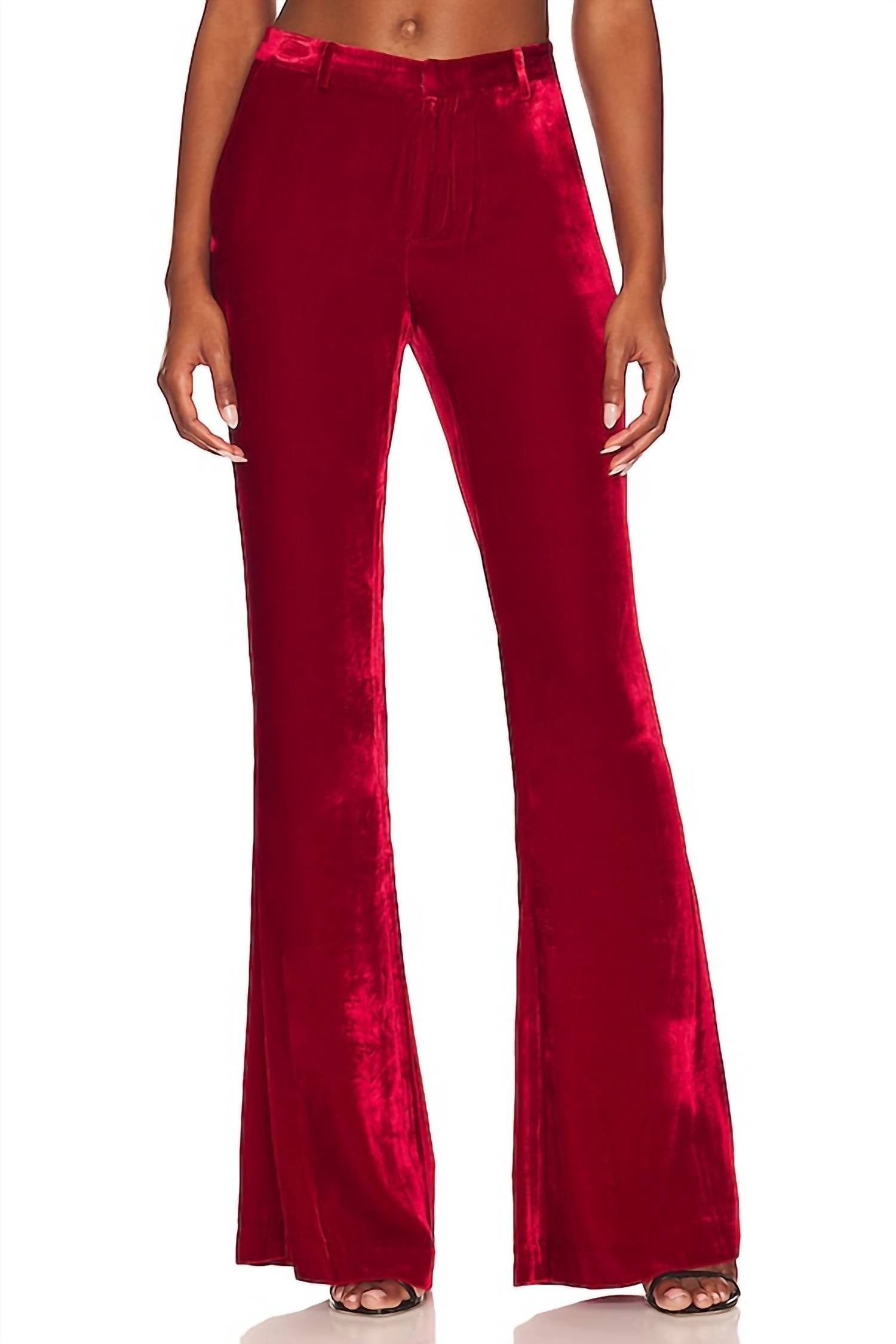 L'Agence - Lane Velvet Flare Pants