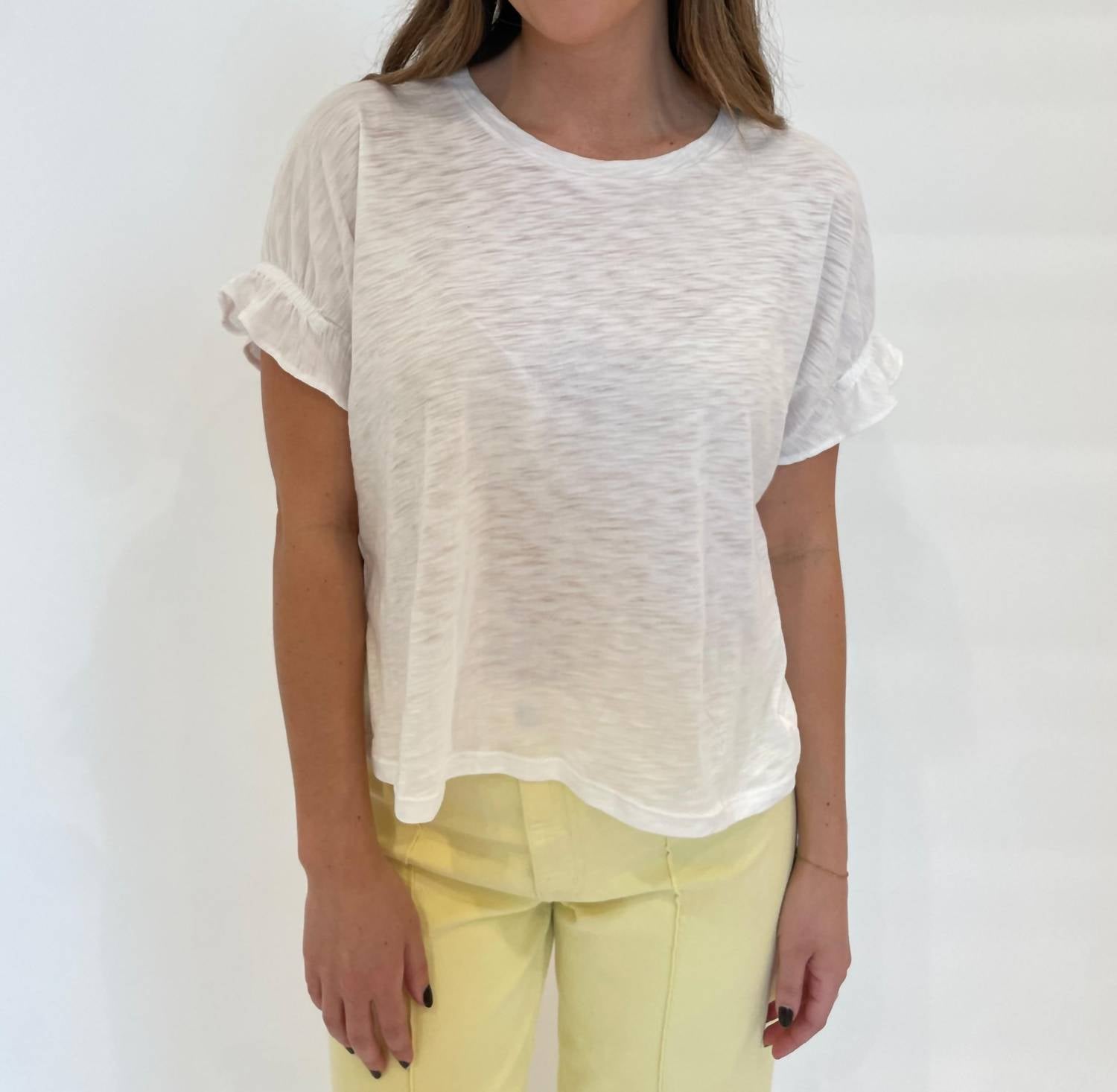 Goldie - Signature Slub Puff & Ruffle Sleeve Tee