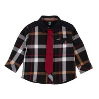 Noruk Collection - Boys' Plaid Shirt With Tie