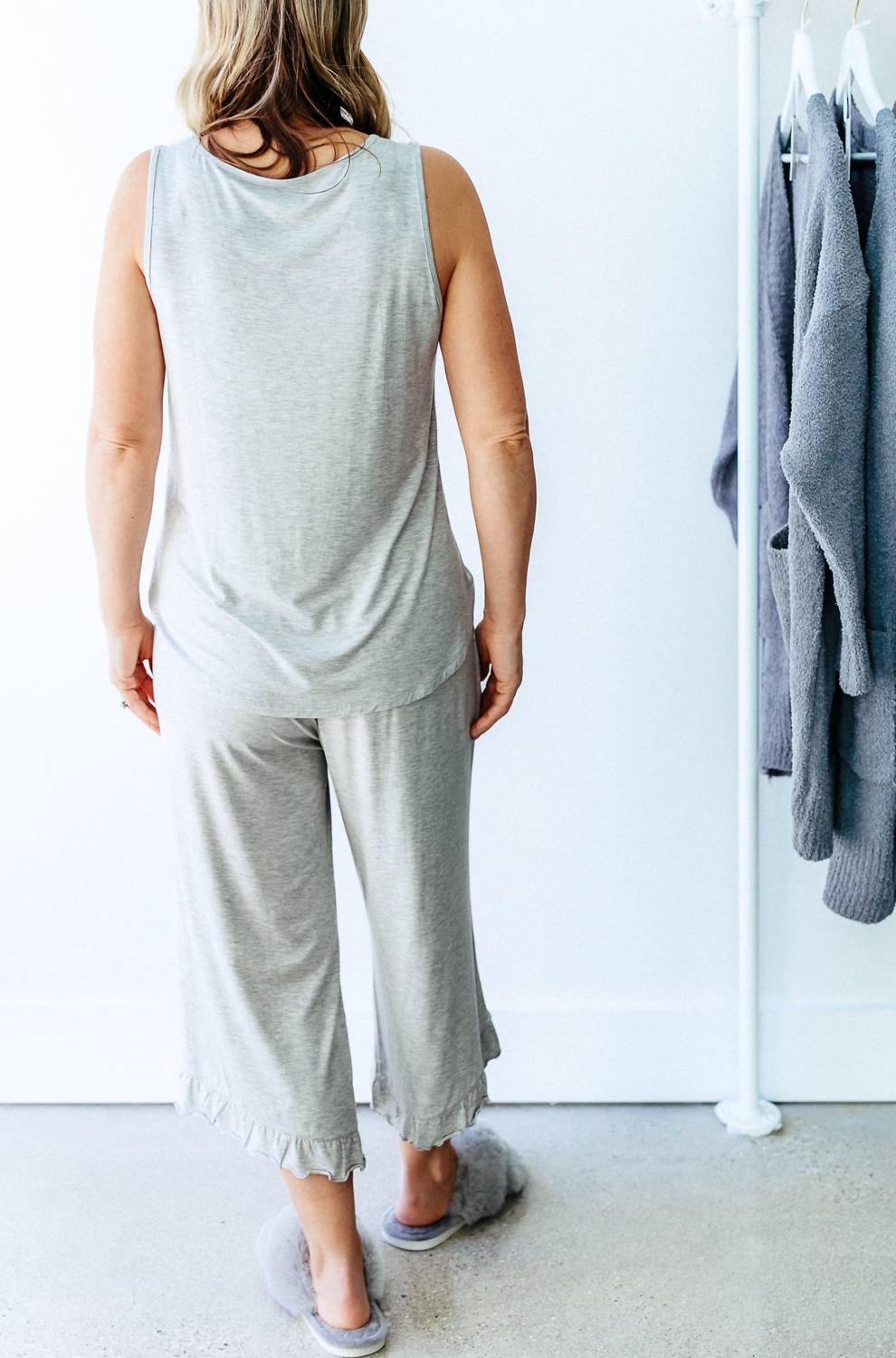 Qingdao Glamour - Riley Ruffle Hem & Tank Bamboo Pajamas