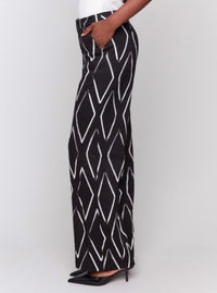 Charlie B - Printed Pleated Pocket Pant