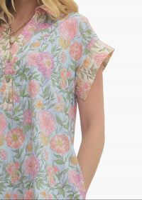 entro Valeria Mini Dress in light blue - women's dress - view 4