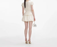 Self-Portrait - Boucle Bow Mini Dress
