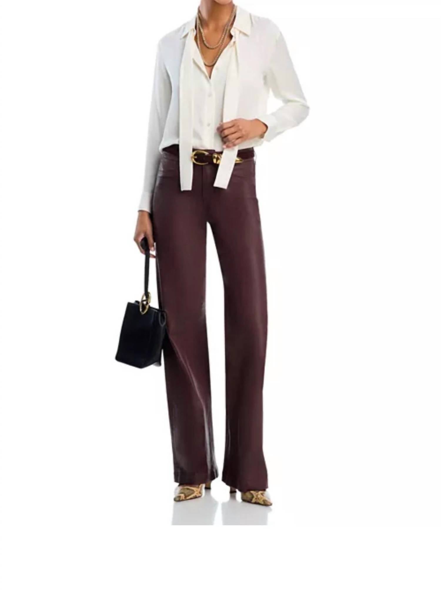 L'Agence - Scottie Wide Leg Coated Jeans
