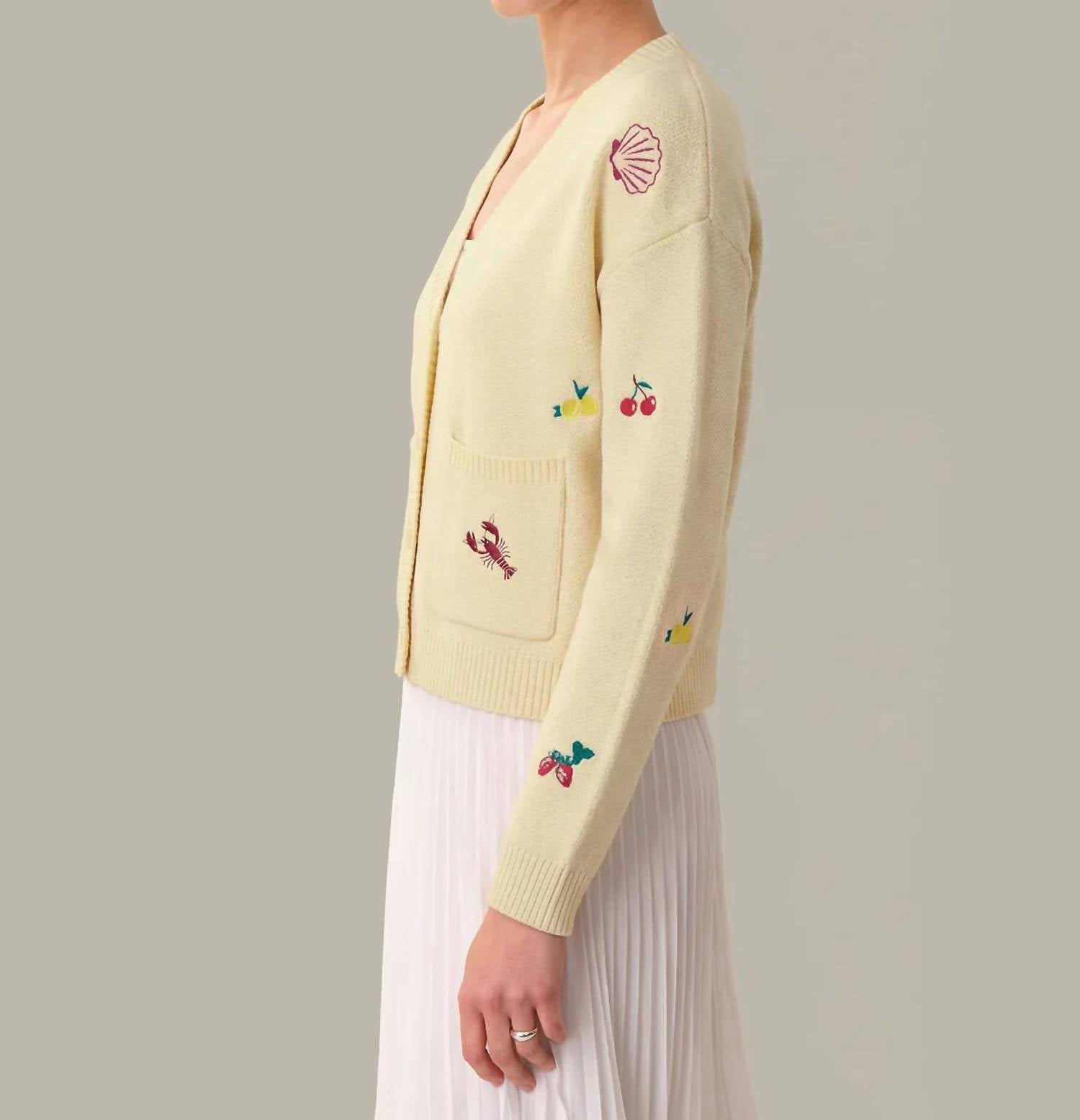 525 America - Blythe Fruit Embroidered Cardigan