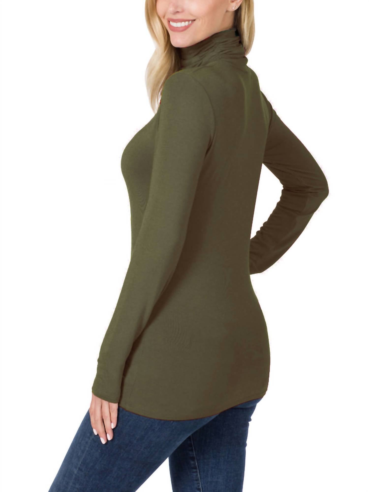 Zenana - Luxe Rayon Turtleneck Top
