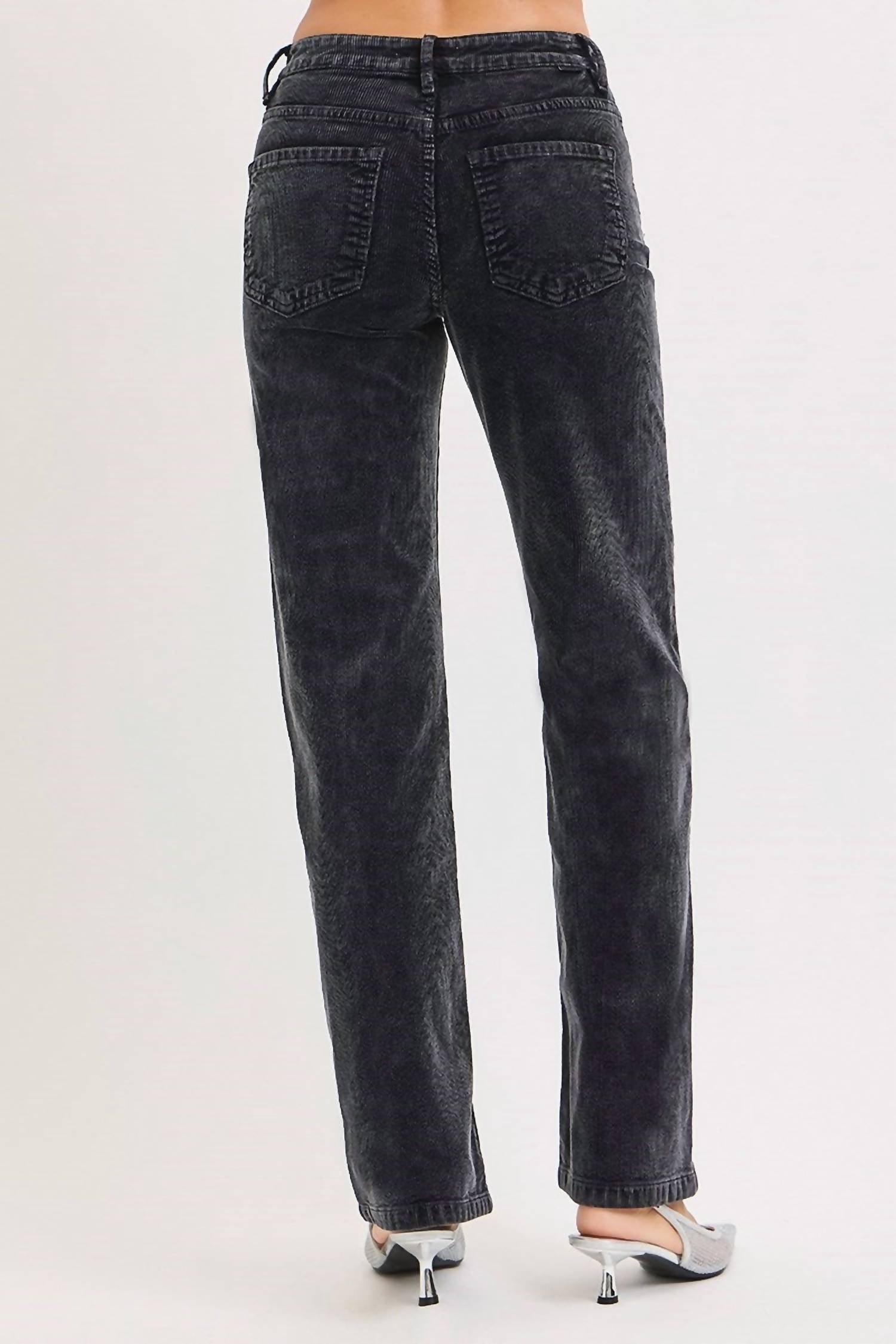 Risen - Drew Tummy Control Mid Rise Straight Leg Corduroy Pants