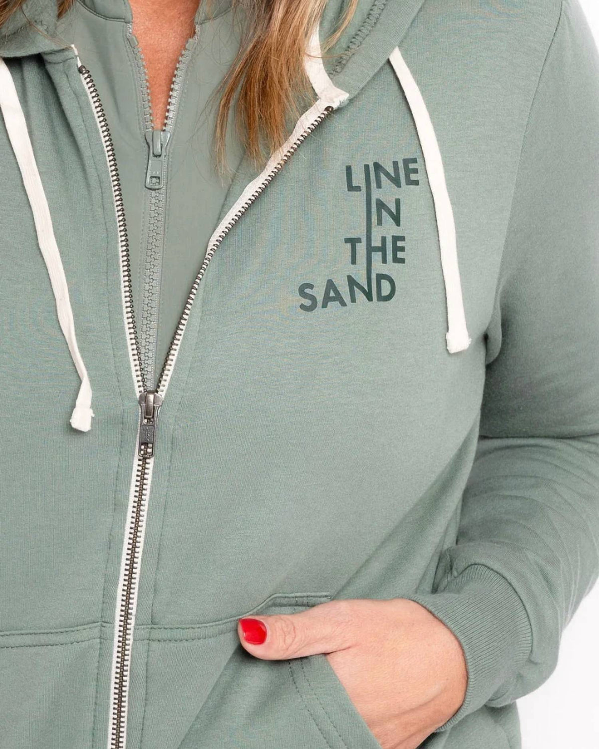 Line In The Sand - Afternoon Zip Long Sleeve Hoodie