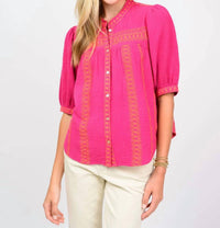 Ivy Jane - Heavily Embroidered Gauze Top