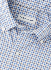 PETER MILLAR Julian Crown Lite Cotton Stretch Shirt in evening tide - men's shirt - alternate view