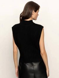 Sanctuary City Sweater Shell Top in black - women's sweater - alternate view