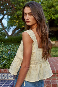 By Together - Lace Floral Sleeveless Top