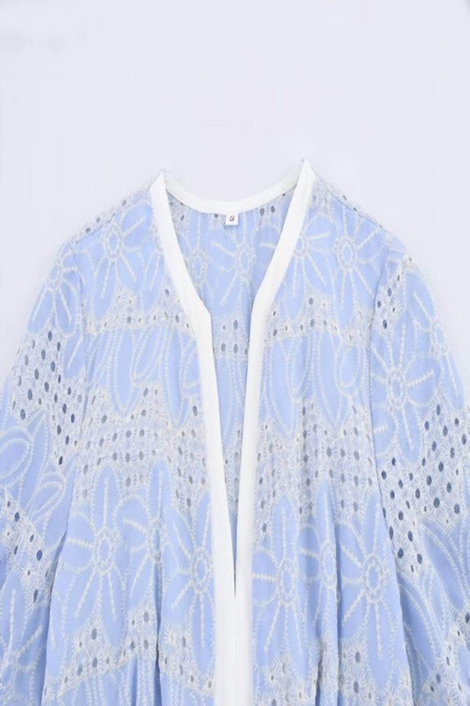 Sundayup - Women's Embroidered Short Sleeve Dress