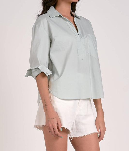 Elan - Mint Long Sleeve Top