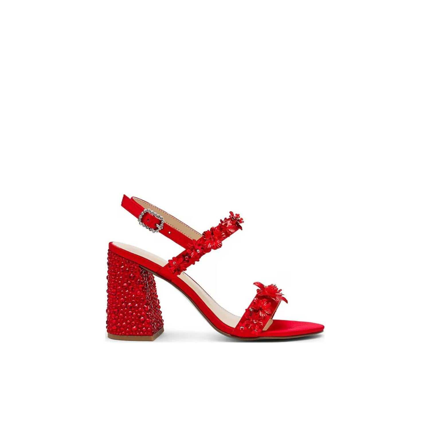 Betsey Johnson - Women's Drue Metallic Rhinestone Embellished Dress Sandals
