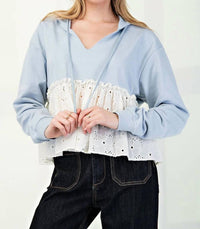 Ee:Some - Lace Hem Hoodie