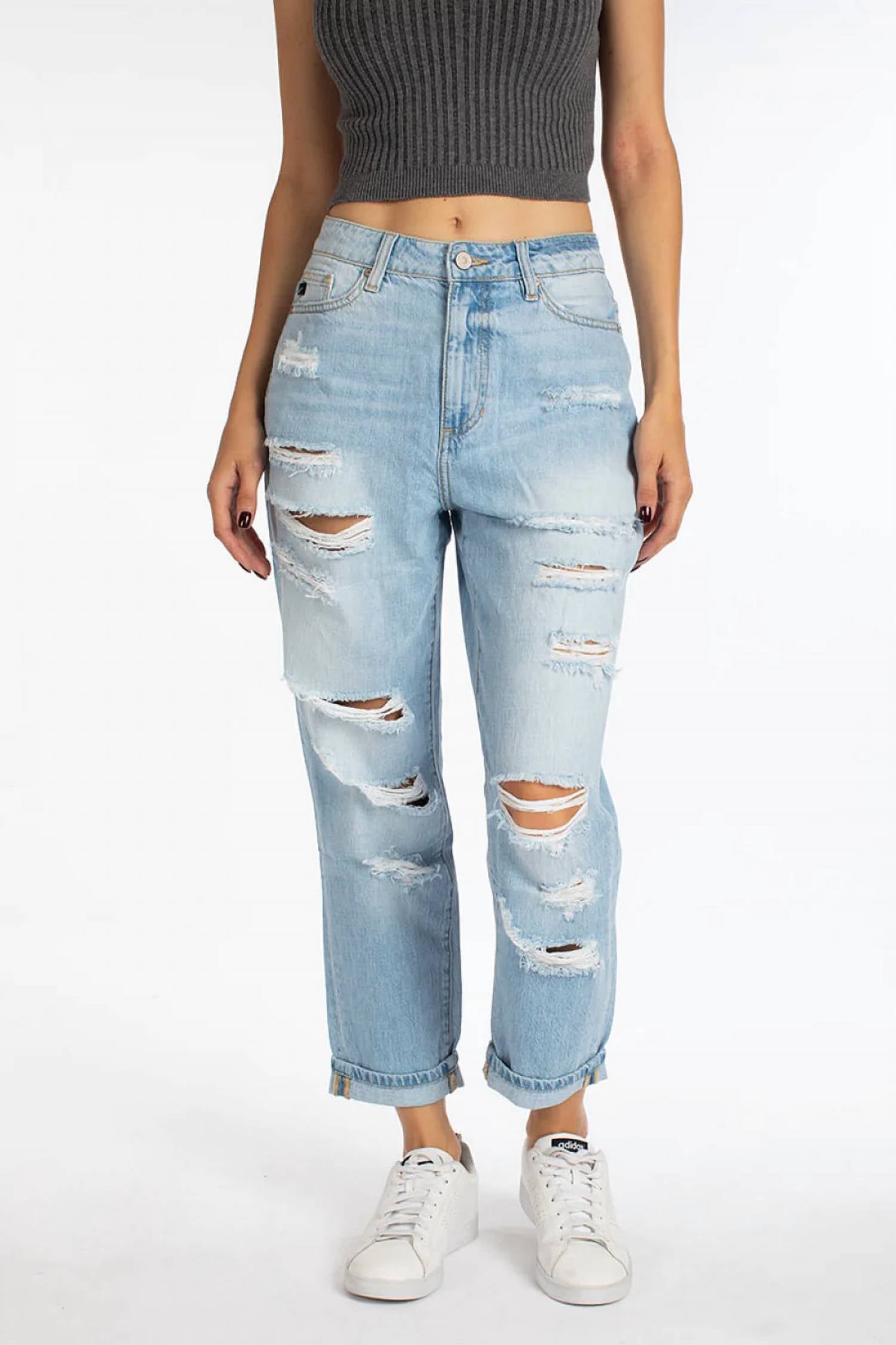 Kancan - Distressed Mom Jeans